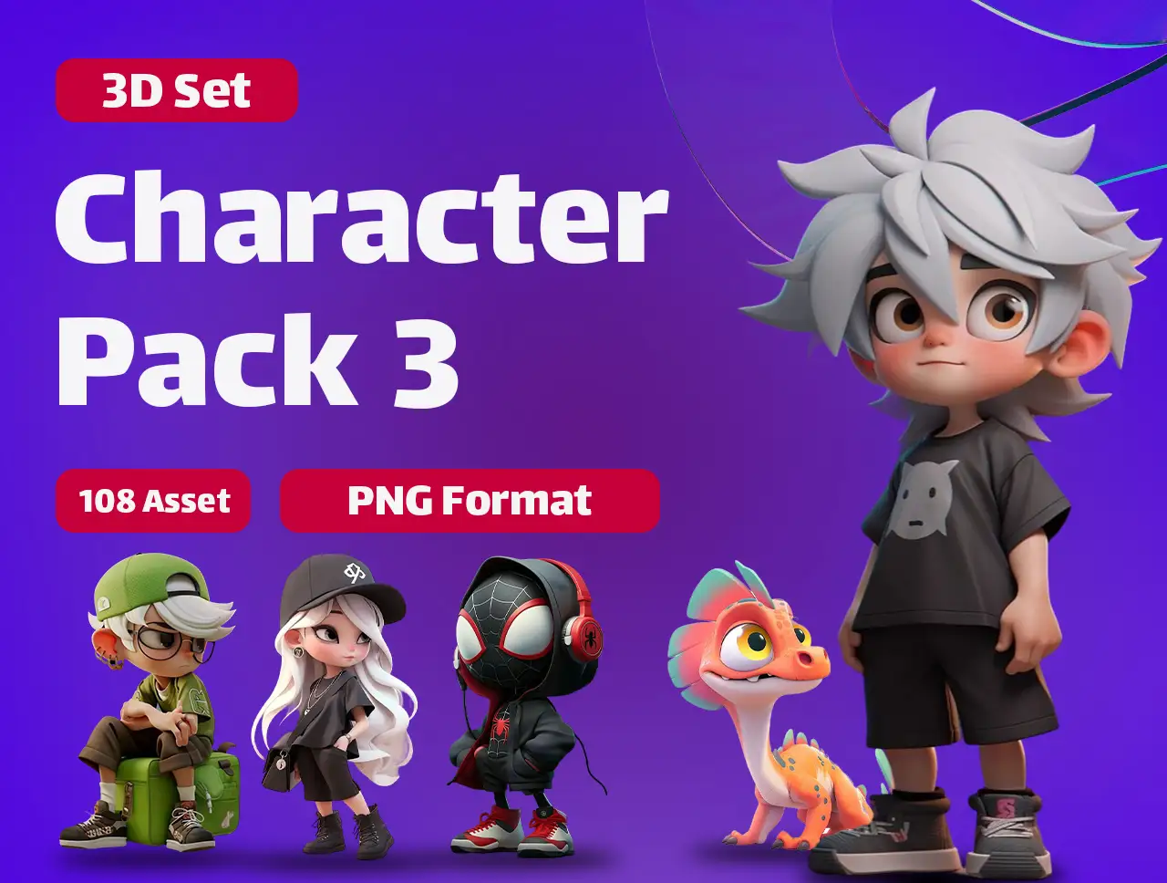 شخصیت انیمیشنی سه بعدی با کیفیت