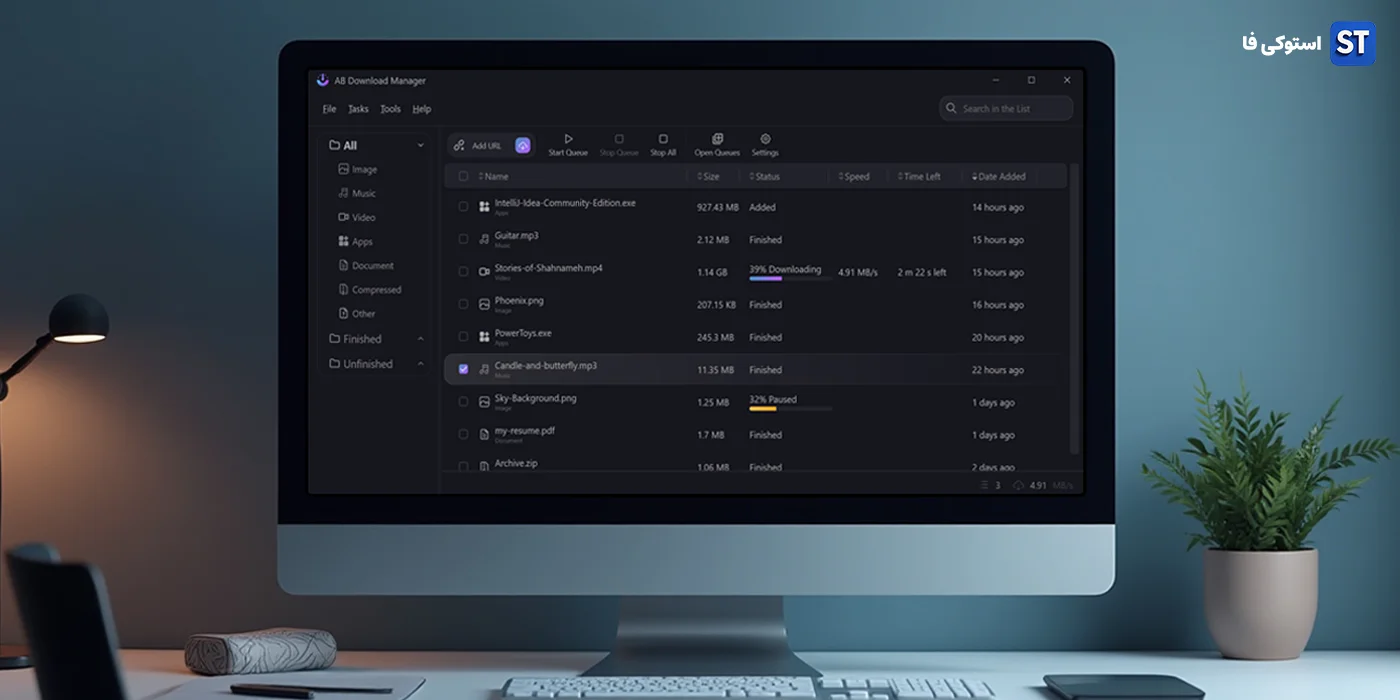 AB Download Manager - دانلود منیجر رایگان